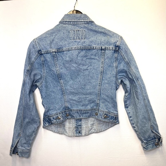 VTG Z Cavaricci womens stone washed jean jacket size Medium Y2K USA made cropped - Picture 9 of 10